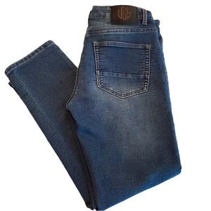 VINTAGE GENES BLACK Mens Straight Leg Jeans